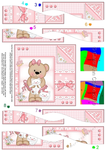 Cute Little Livvy Bear & Lace Wavy Spiral Side Stacker