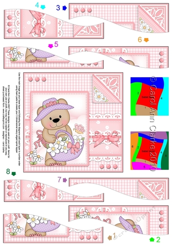Cute Little Livvy Bear & Lace Wavy Spiral Side Stacker