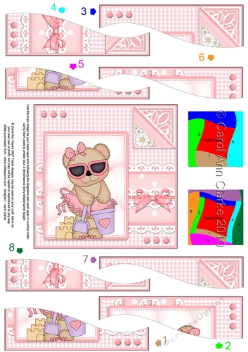 Cute Little Livvy Bear & Lace Wavy Spiral Side Stacker