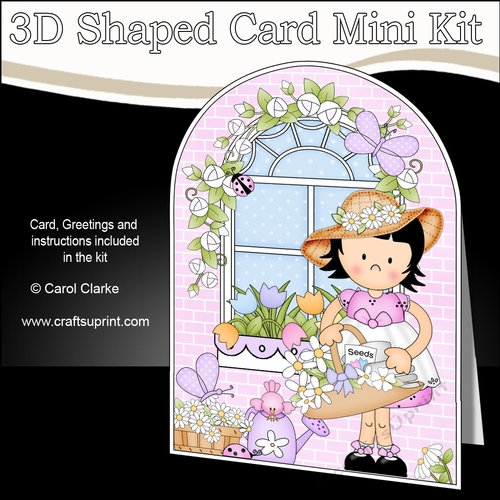 3D Shaped Card  Kit - Country Cottage Girlz Suzi
