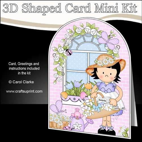 3D Shaped Card  Kit - Country Cottage Girlz Suzi