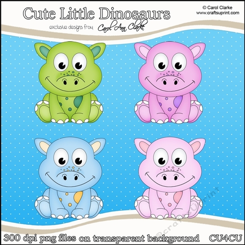 Cute Little Dinosaurs - CU4CU Digital Clip Art Set