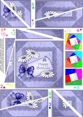 Daisies on Metallic Lace Twisted Spiral Side Stacker