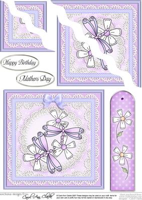 Dreamy Dragonflies Quick Card Wavy Corner Side Stacker Toppe