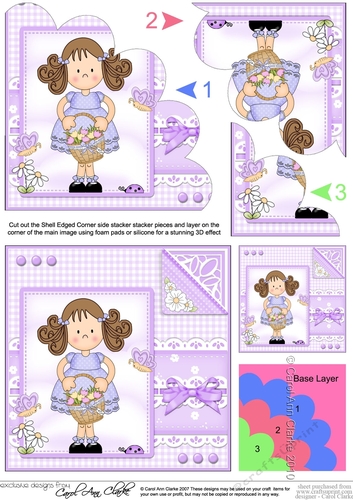 Cute Girlz & Lace Shell Edged Corner Side Stacker