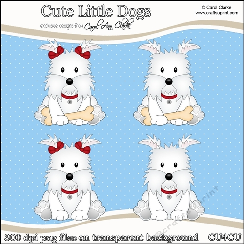 Cute Little Westie Dogs - CU4CU Digital Clip Art Set