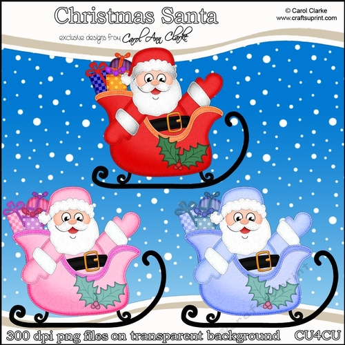 Christmas Santa - CU4CU Digital Clip Art Set