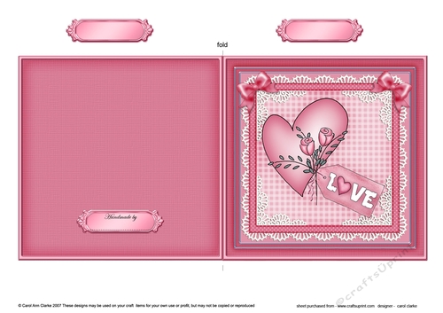 Love Heart - Quick Cut and Fold Card 