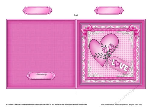 Love Heart - Quick Cut and Fold Card 