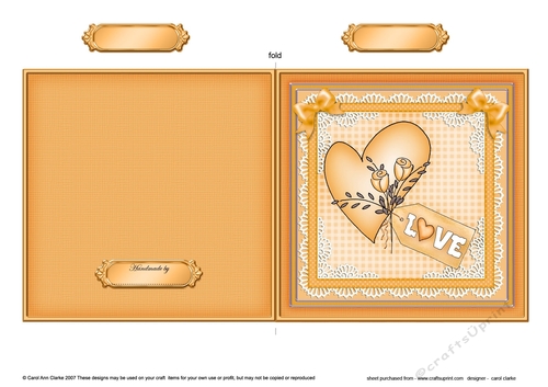 Love Heart - Quick Cut and Fold Card 