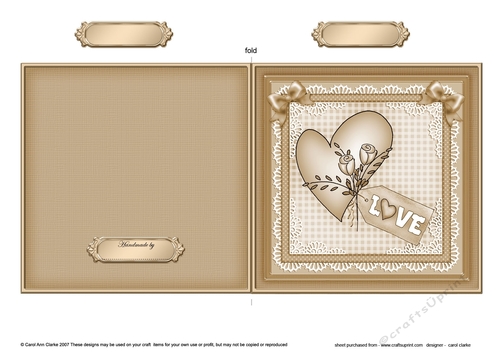 Love Heart - Quick Cut and Fold Card 