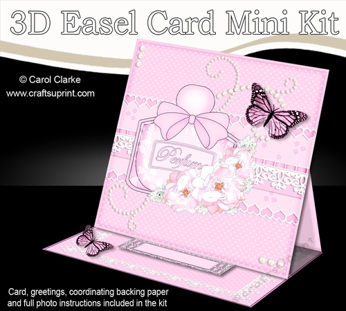 3D Easel Card Mini Kit - Pretty Perfume, Flowers & Lace