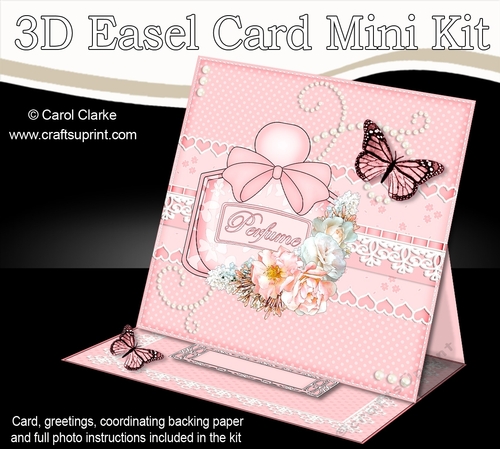 3D Easel Card Mini Kit - Pretty Perfume, Flowers & Lace