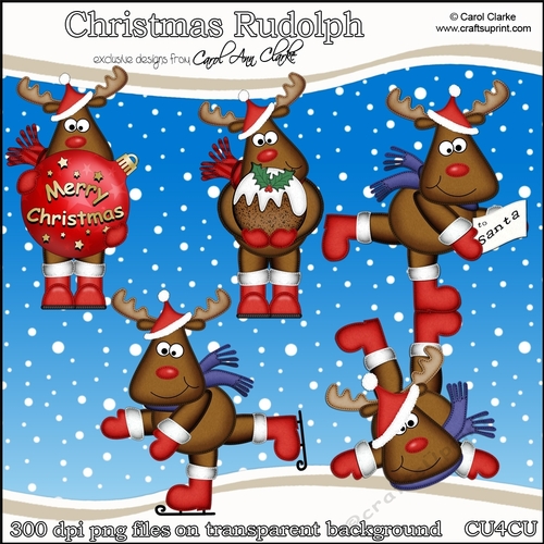 Christmas Rudolph - CU4CU Digital Clip Art Set