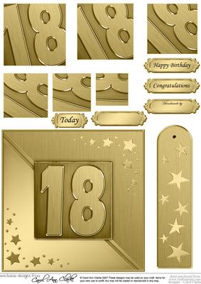 18th Metallic Age Quick Card with Twisted Pyramage