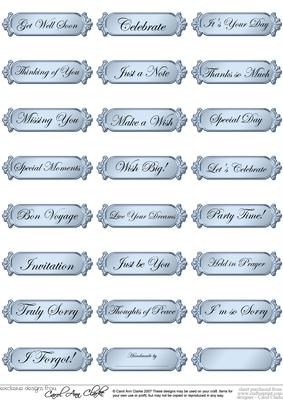 A 2nd Set of Metallic Everyday Mixed Greetings Text Plates