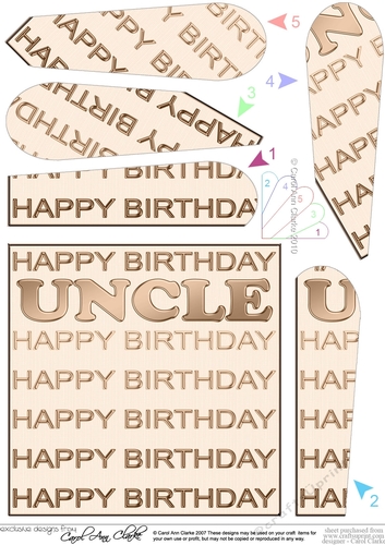 Birthday Uncle - Fan Pyramage Topper