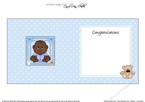 Cute Ethnic New Baby square landscape insert