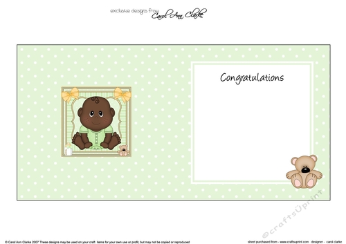 Cute Ethnic New Baby square landscape insert