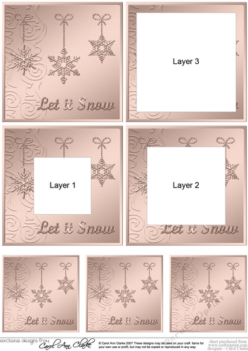 Elegant Christmas Snowflakes - Tunnel Topper