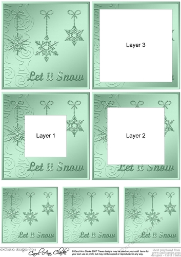 Elegant Christmas Snowflakes - Tunnel Topper