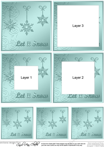 Elegant Christmas Snowflakes - Tunnel Topper