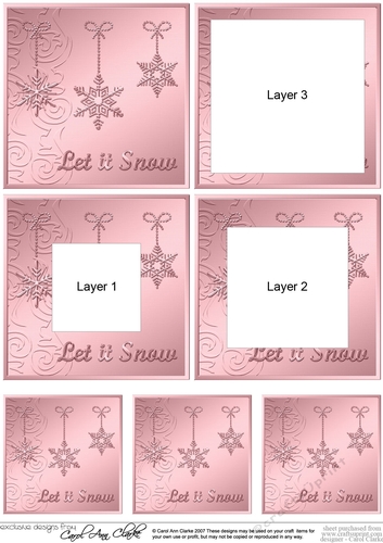 Elegant Christmas Snowflakes - Tunnel Topper