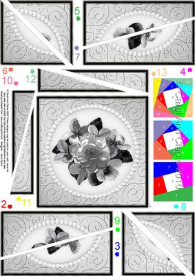 Flowers and Pearls Twisted Spiral Side Stacker