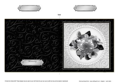 Flowers and Pearls Cut and Fold Card