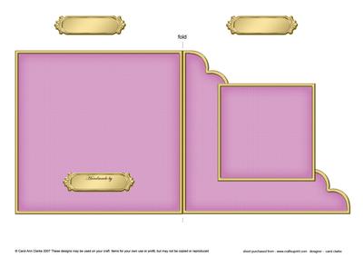 Square Cut and Fold Corner Card Plain Card Base