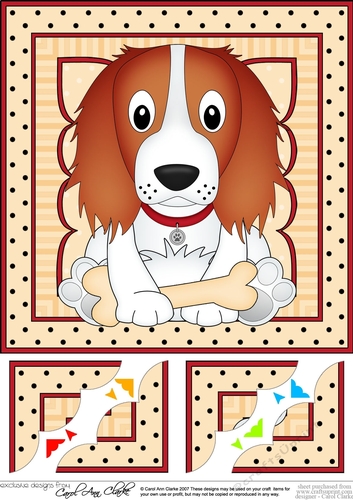 Little Springer Spaniel Dog Scalloped Corner Topper
