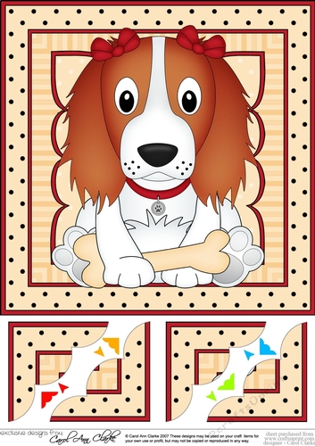 Little Springer Spaniel Dog Scalloped Corner Topper