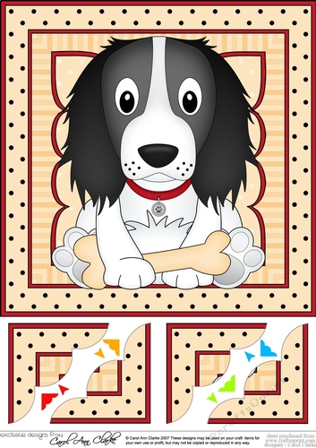 Little Springer Spaniel Dog Scalloped Corner Topper