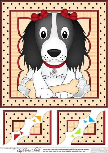 Little Springer Spaniel Dog Scalloped Corner Topper
