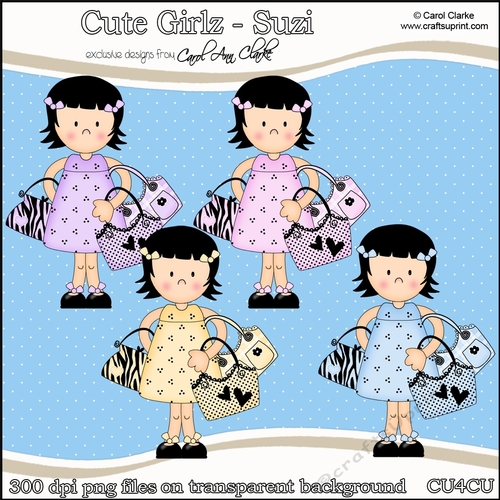 Cute Girlz - Suzi - CU4CU Digital Clip Art Set