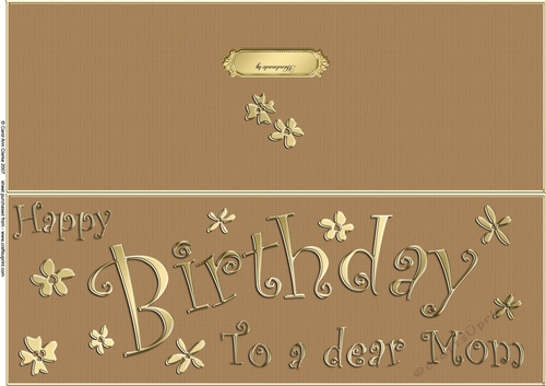 Large DL Birthday Mom quick Cut and Fold Card 