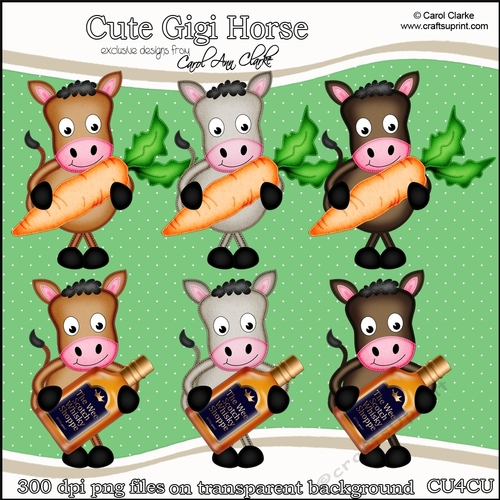 GiGi Horse - CU4CU Digital Clip Art Set