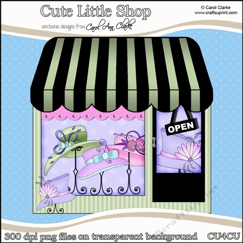 The Hat Place Millinery Shop - Little Shop - CU4CU Digital Clip Art Set