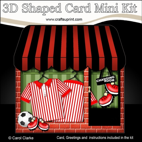 3D Shaped Card Kit - football Crazy Shop