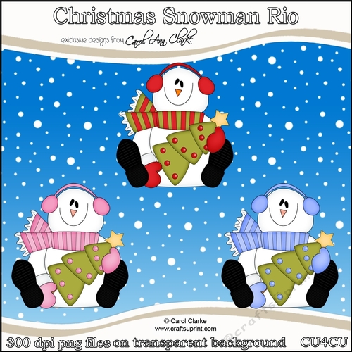 Christmas Snowman Rio- CU4CU Digital Clip Art Set