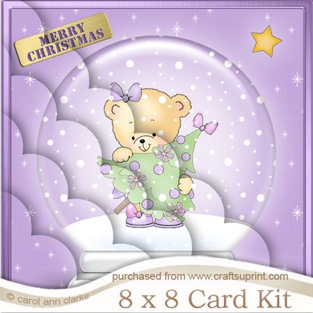 8 x 8 Rosie's Xmas Tree Snowglobe Kit with Scalloped Corners