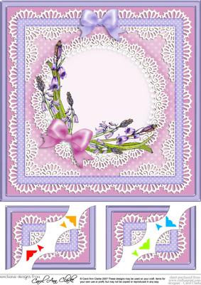 Bluebells 8 x 8 Scalloped Corner Topper