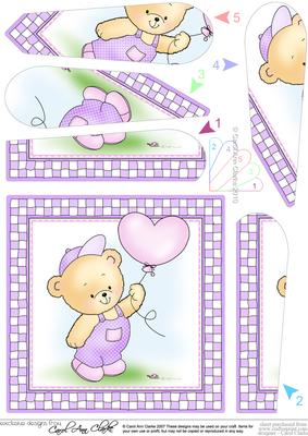 Robert's Balloon Quick Card with Fan Pyramage Topper