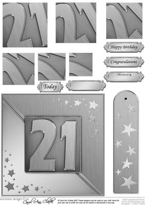 21st Metallic Age Quick Card with Twisted Pyramage