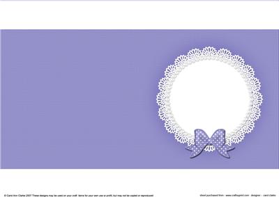Square Pearls and Lace Card Front or Insert