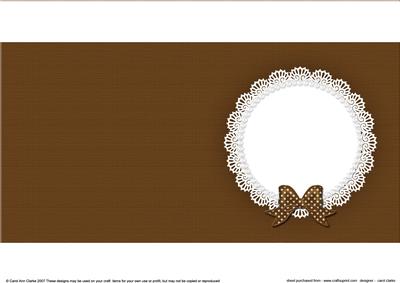 Square Pearls and Lace Card Front or Insert