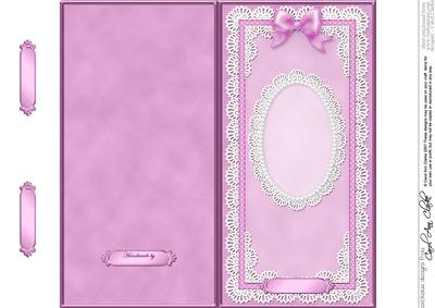 Dl Pearls, Lace and Ribbon Plain Card Base