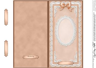 Dl Pearls, Lace and Ribbon Plain Card Base