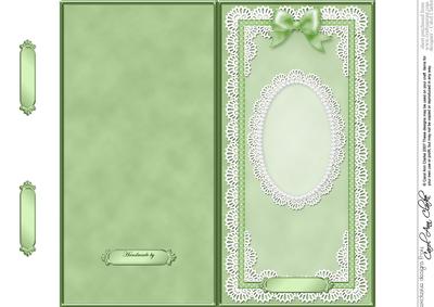Dl Pearls, Lace and Ribbon Plain Card Base