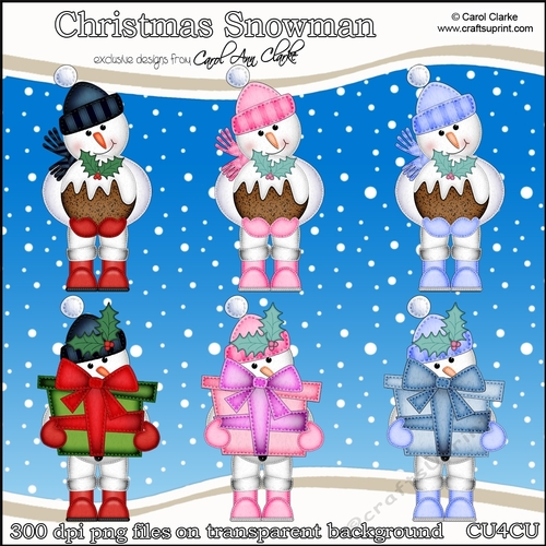 Christmas Snowman - CU4CU Digital Clip Art Set
